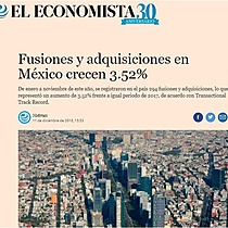 Fusiones y adquisiciones en Mxico crecen 3.52%